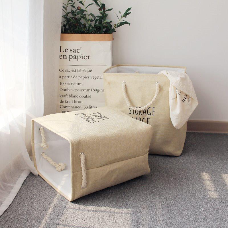 Большой складной органайзер для хранения, складная прочная тканевая корзина для хранения с ручками для одежды, игрушек, детской, дома, спальни