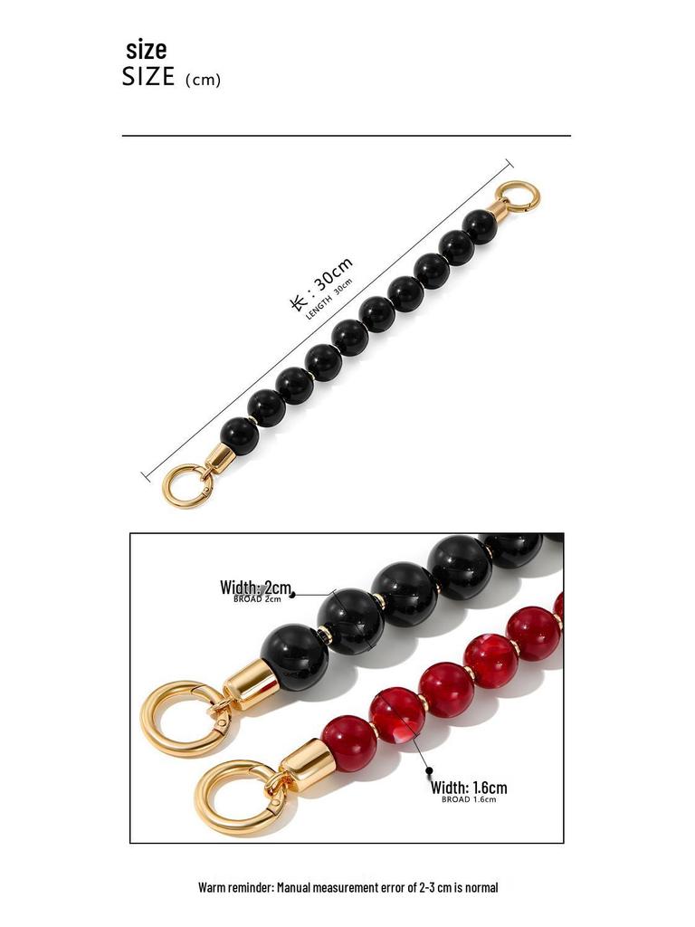 Улучшенная ручка для короткой сумки из бисера и акрила - Универсальный модный аксессуар