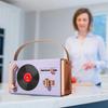 Tragbarer Retro-Bluetooth-Lautsprecher 3W ABS Lila für Wohnzimmer & Büro