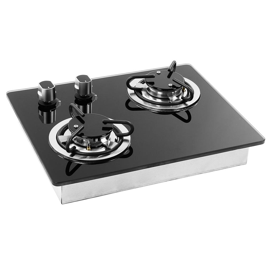 Газовая плита для автодома, 2 конфорки, мощность 1,8 кВт, панель из закаленного стекла, легко чистится, газовая варочная панель для лодки, каравана