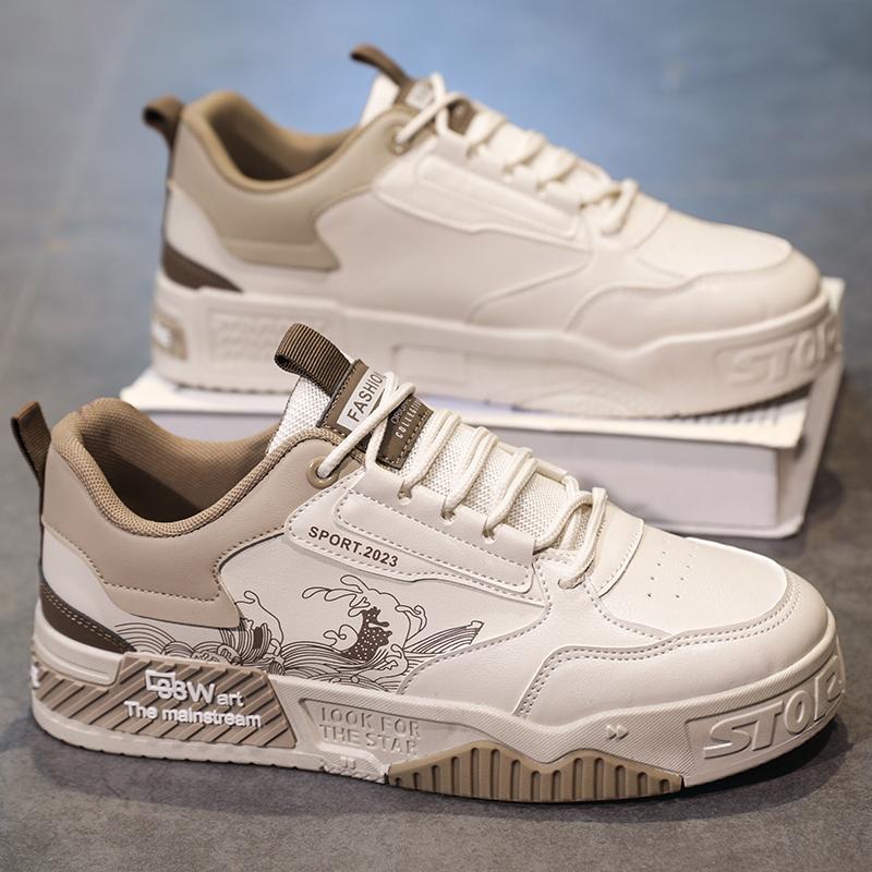 Мужская обувь модная трендовая обувь на толстой подошве нишевая индивидуальность трендовая обувь износостойкая повседневная спортивная обувь студенческая взрывная белая обувь