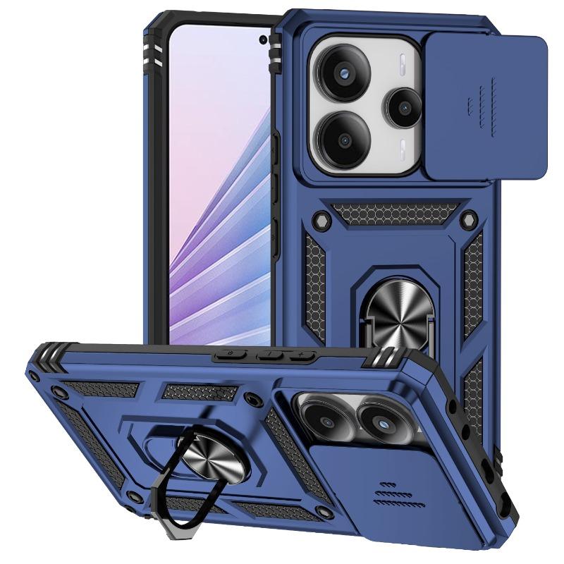 Подходит для чехла телефона Xiaomi Redmi Note 10 11 13 14 Pro с автомобильным магнитным кольцом-держателем, сдвижной защитой объектива камеры, противоударный чехол