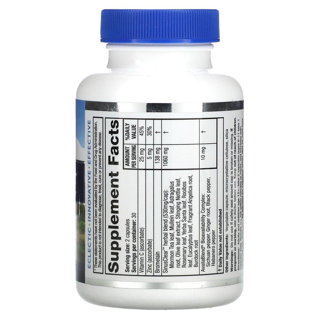 RidgeCrest Herbals SinusClear, 60 Veggie Capsules