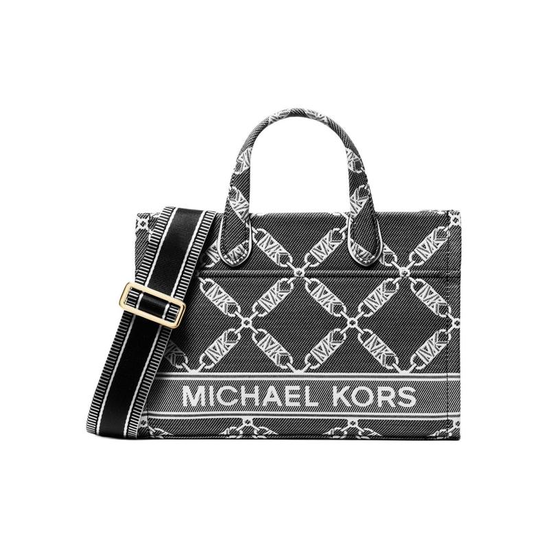 Michael Kors Gigi Сумка-тоут из ткани с узором "Аргил" Сумка-тоут Сумка для покупок На плечо Через плечо Сумка-клатч Маленькая Женская Черная