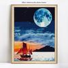 Diamond Embroidery Moon Night Landscape Diamond Painting DIY Full Round Cross Stitch Rhinestones