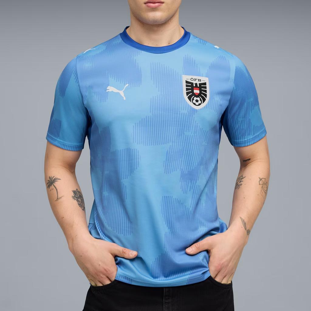 Puma X Австрия Коллаборация Salehe Bembury Вратарь Сборная Австрии Домашняя Влагоотводящая С круглым вырезом С коротким рукавом Футбольная футболка 785547-83