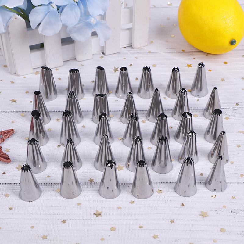 24/36/48 шт. насадки для труб из нержавеющей стали для глазури набор инструментов коробка для украшения торта