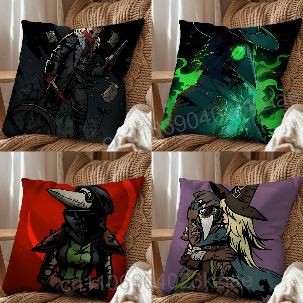 Чехол для подушки 'Чумовой доктор' Darkest Dungeon, офисные подушки, подходит для дивана, автомобиля, спальни, декоративная наволочка