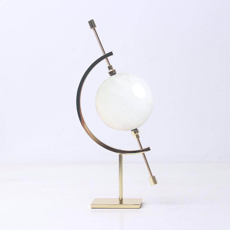 Crystal Ball Metal Base Globe Shape Gold Globe Fashion Crystand Stand Decorative Fixed Agate Ball Stand Decoration Gloden Globe