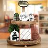 Home Layered Tray Decoration Set Retro Farm Desktop Layered Tray Ornaments Suitable For Home Desktop Shelf Decoration