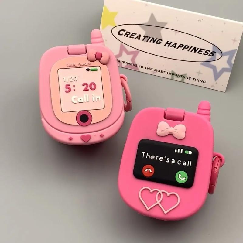 Розовый Любовь Зеркальный Флип Чехол для Наушников для apple airpods1/2 Pro Pro2 3 4 Симуляция Силикон Ретро Мягкий Чехол