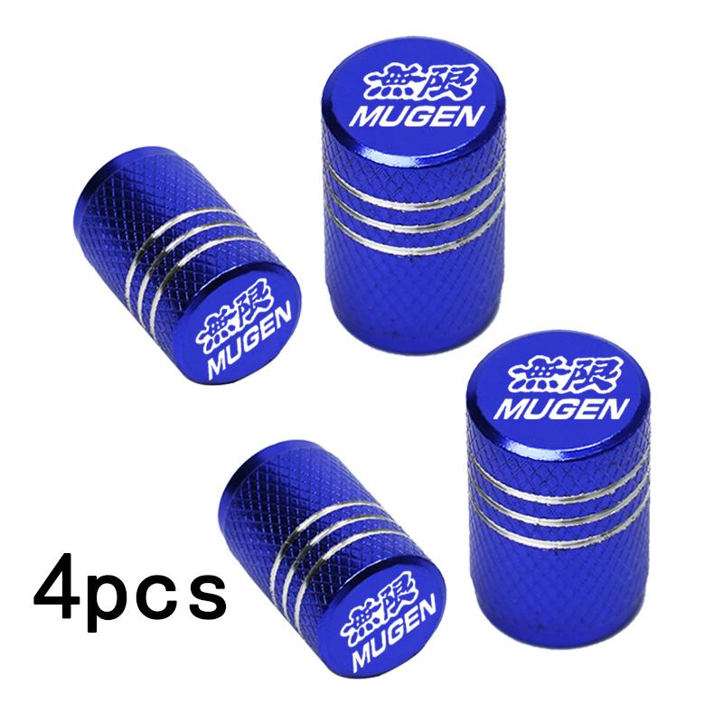 VZH5 For Honda Civic Accord 7 Type R FN2 FK8 Fit Jazz RS CRX Mugen 4pcs Car Wheel Tire Valve Caps Tyre Stem Covers Airdust Waterproof