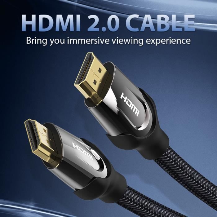 VENTION Câble HDMI 2.0 Mâle à mâle haute vitesse 4k @ 60Hz 3D 1m