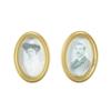 2Pcs/Set Doll House Miniature Oval Frame Picture Photo Dollhouse DIY Accessories