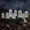 Small Retro Tombstone Set 10Pcs Mini Tombstone, 3D Printed Unpainted Gravestone Model Kit, Micro Cemetery Miniature Scenery Diorama Accessories,