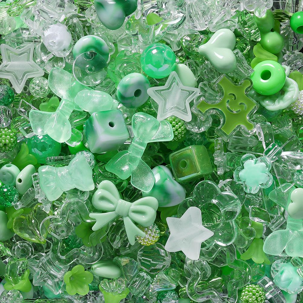 Acrylic 20g Mixed Bead Diy Mobile Phone Chain Accessories Hand-beaded Material Straight Hole Plastic Loose Bead Color Box