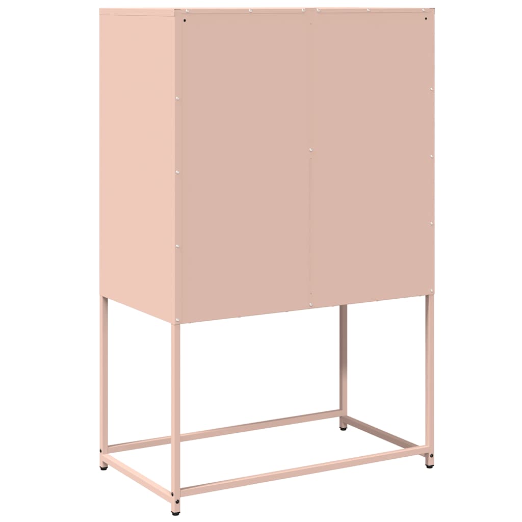 Highboard Pink 68 x 39 x 107 cm Steel