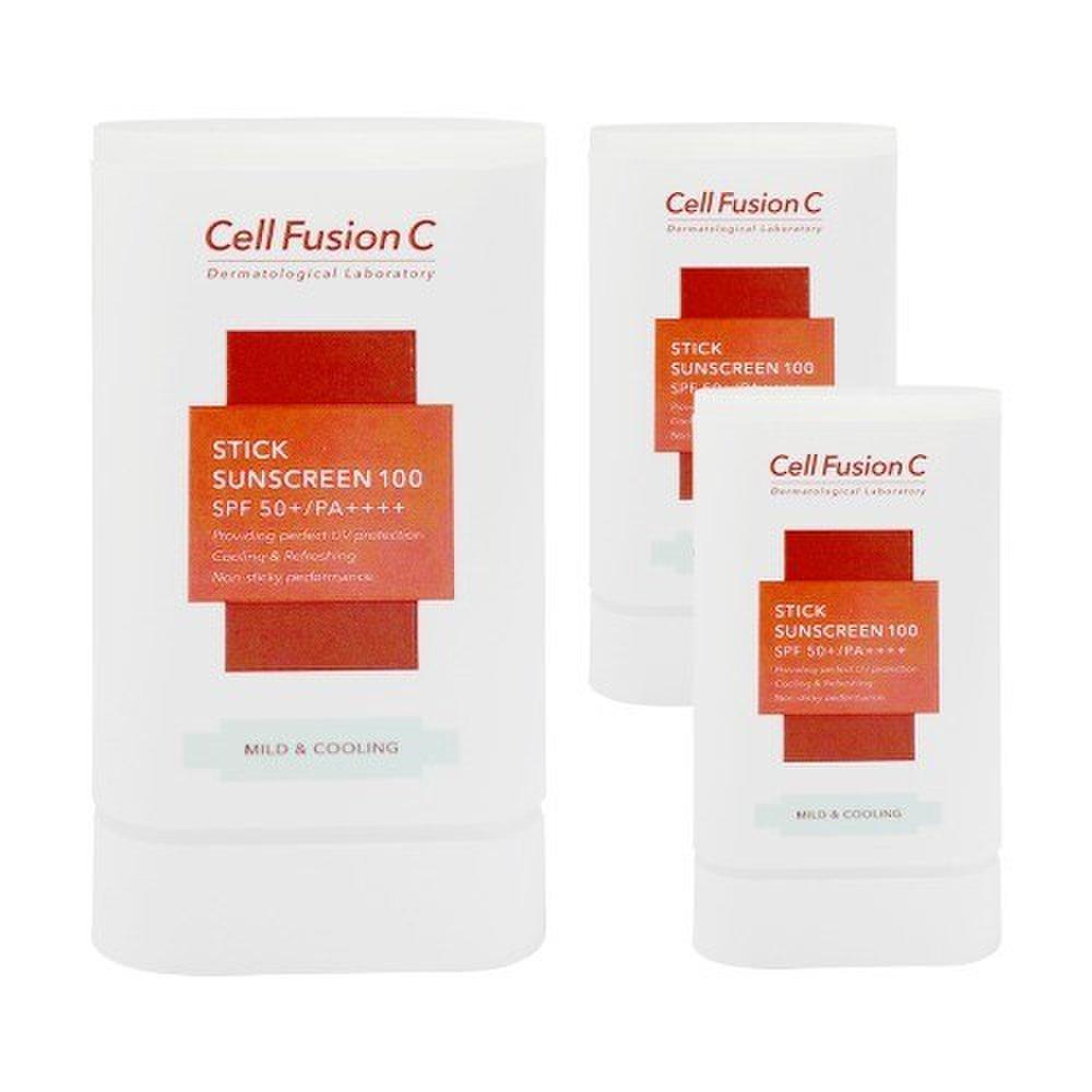 Cell Fusion C Солнцезащитный стик 100 Sun Stick Sunscreen SPF50+ 19г 3 шт.