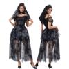 Halloween New Vampire Ghost Bride Horror Ghost Bride Black and White Dress Performance Costume