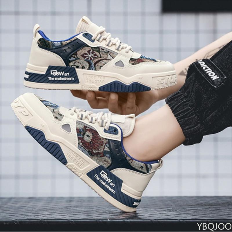Men's shoes summer breathable versatile casual design sense niche board shoes youth sports thick sole raised canvas trendy shoes
