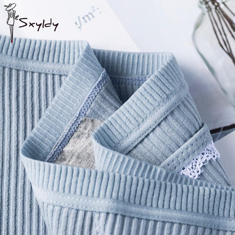 Женские японские хлопковые треугольные трусы большого размера с карманами для предотвращения менструальных выделений