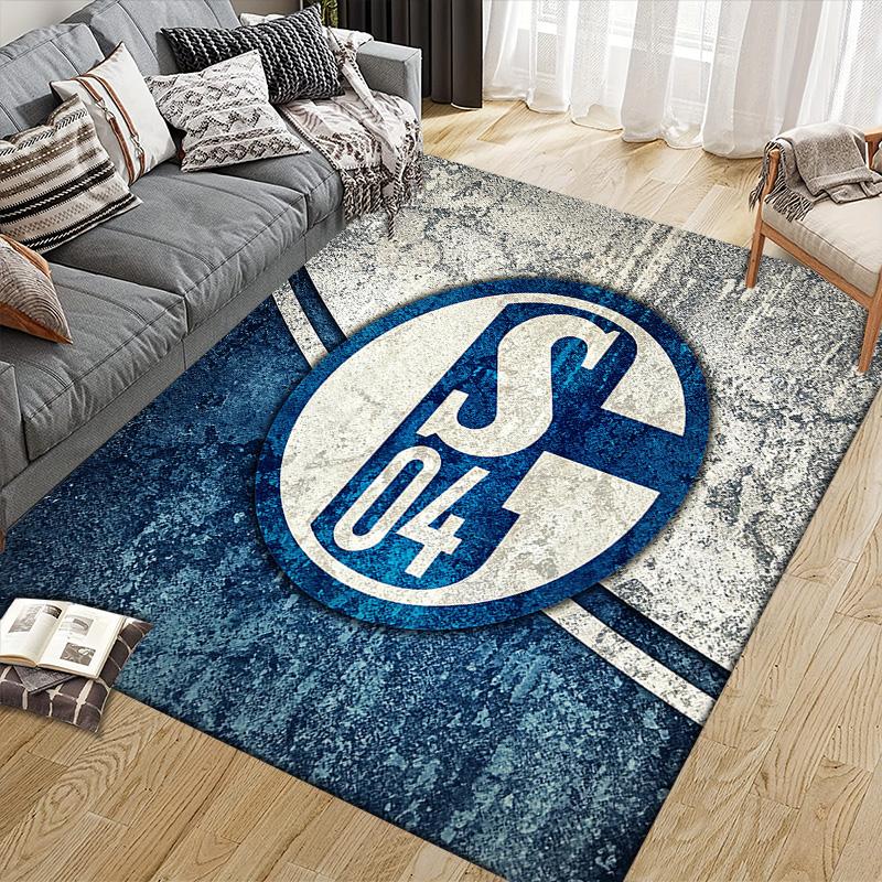 FC Schalke 04  Pattern Square Carpet,Area Rug,Carpet Rug for Living Room Bedroom Sofa Playroom Decor,Non-slip Floor Mat