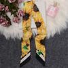 Rose Brand Scarf Women Silk Scarf Bag Skinny Scarves New Design Wrist Towel Foulard Neckerchief Headband For Ladies
