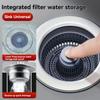 Kitchen Sink Drain with Anti-Blocking Bounce Core, Press Type Sink Strainer, Leak-Proof Sealing, Metal Filter Screen,