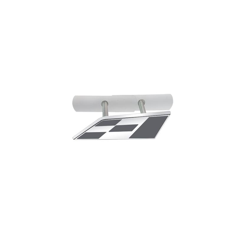 hbzh3 Metal 3D Race Flag Front Grille Sticker Car Rear Trunk Body Emblem Badge for Seat Leon 300 Altea Ibiza Toledo Cordoba cupra