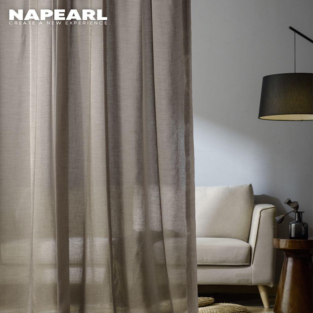 1 шт. NAPEARL, современная роскошная прозрачная оконная занавеска, мягкая текстурированная тюлевая занавеска, домашний декор, занавеска для спальни