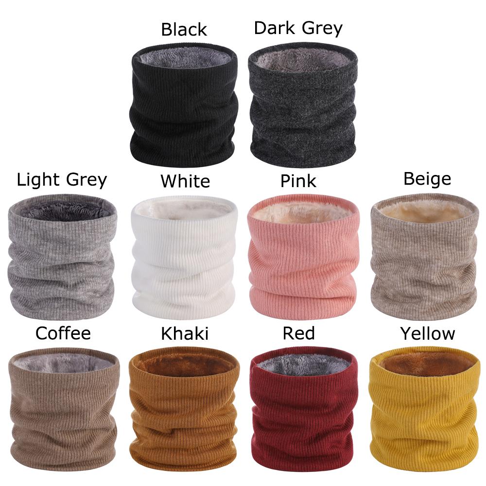 Теплый шарф-труба для шеи, вязаный шарф, двухслойная грелка для шеи, модная маска для езды, женская/мужская