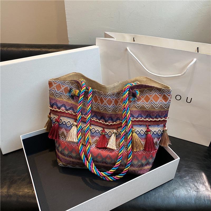 Bag Female Bag Ethnic Style Shoulder Bag Large Capacity Handbag