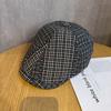 Retro Uk Patterned Beret Cap For Men And Women With Breathable Sunshade Cotton Summer Wear