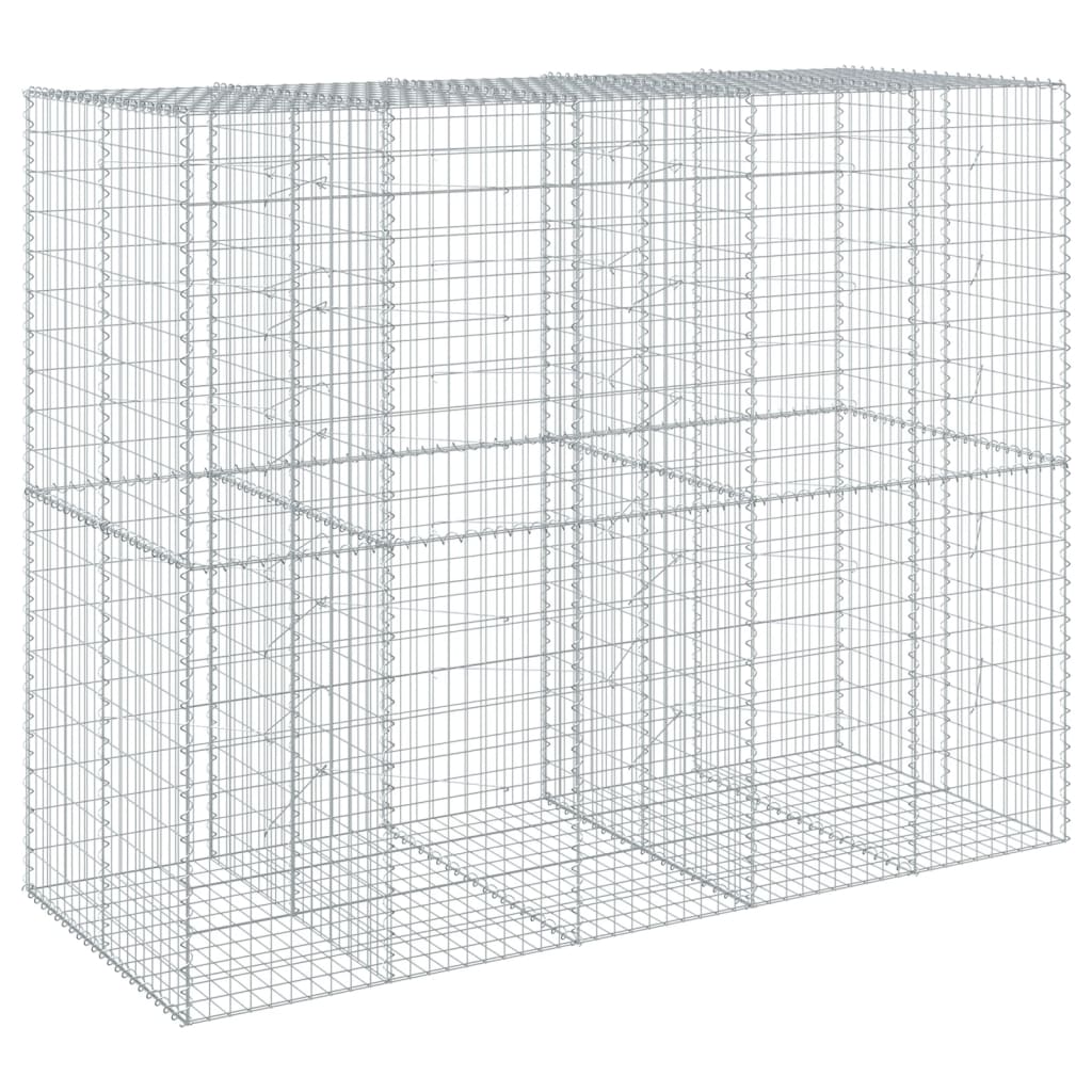 Gabion with Lid 250x100x200 cm Galvanized Iron