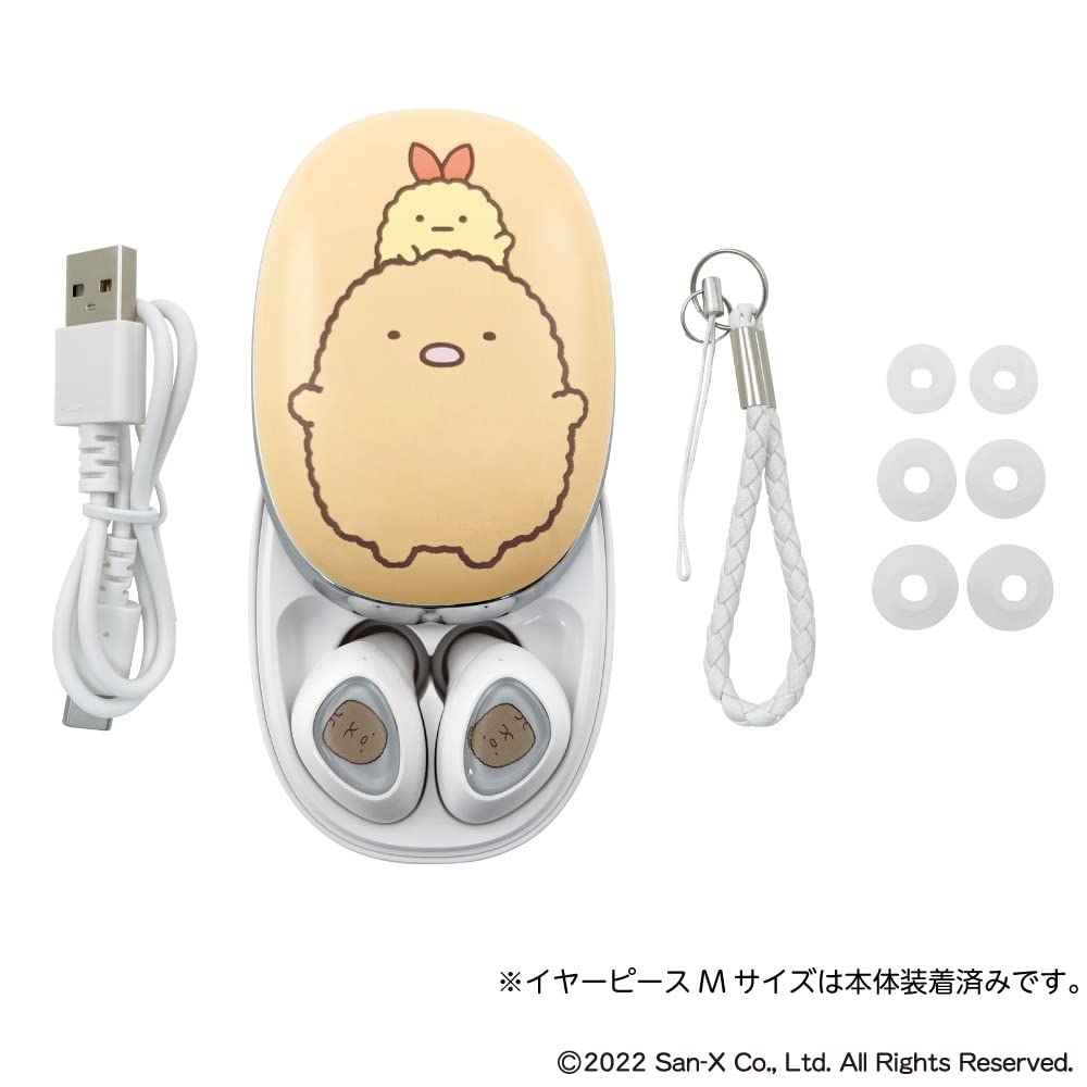 Tama Electronics Sumikko Gurashi Полностью беспроводная технология Bluetooth с возможностью воспроизведения музыки до 5 часов, непрерывной работы до 3 часов, работы в режиме ожидания до 57 часов