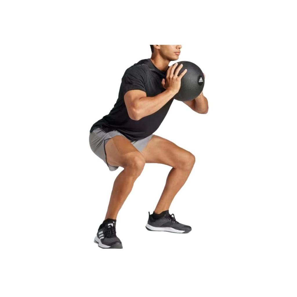 Adidas Футболка для тренировок, черная/черная, мужская, уличная, IK9688