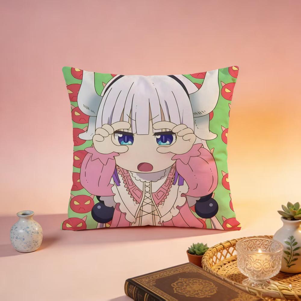 MMiss Kobayashis Dragon Maiding Cushion Cover Premium SkinFriendly Pillow Case MultiPurpose for Home Office Travel