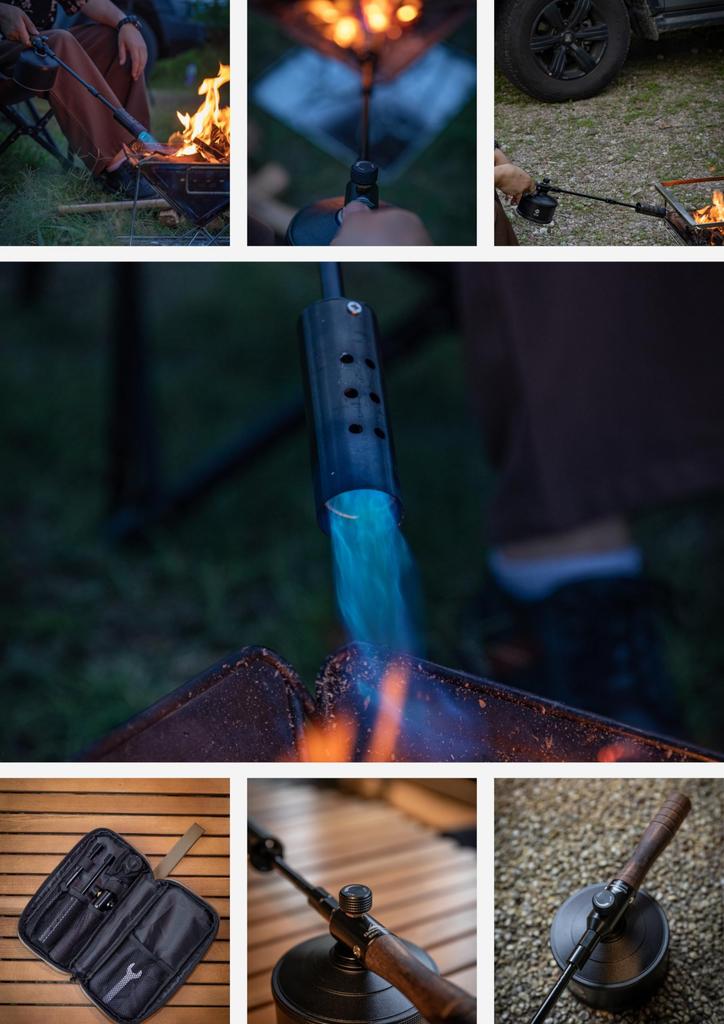 CAMPING MOON Fireman Giga Power 2-ходовой фонарь с адаптером баллона OD к CB, поджигом и чехлом для хранения (BKMT-3955/I-1010)