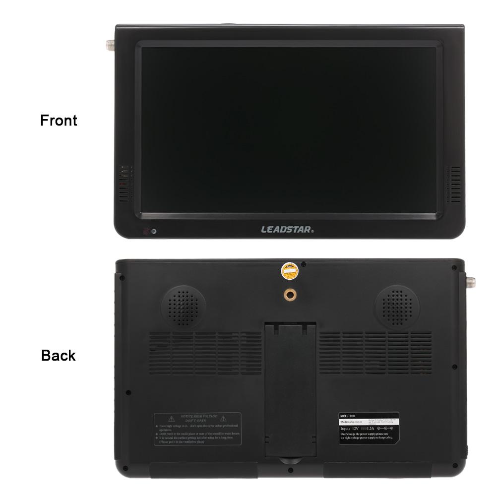 LEADSTAR 10-дюймовый портативный цифровой ATSC TFT HD-экран Freeview со светодиодной подсветкой ТВ-видеоплеер для автомобиля-прицепа