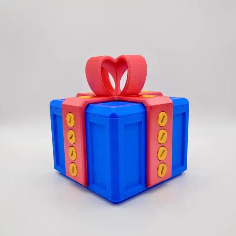 Раздражающая подарочная коробка 3D-печатная раздражающая подарочная коробка забавные портативные небольшие украшения с местом для хранения раздражающие подарочные коробки