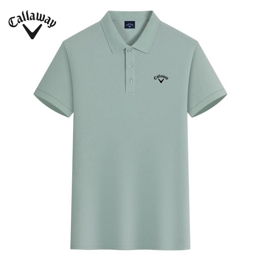 Callaway 2025 Лето Новая Вышитая Высококачественная Хлопковая Рубашка Поло С Воротником Для Гольфа