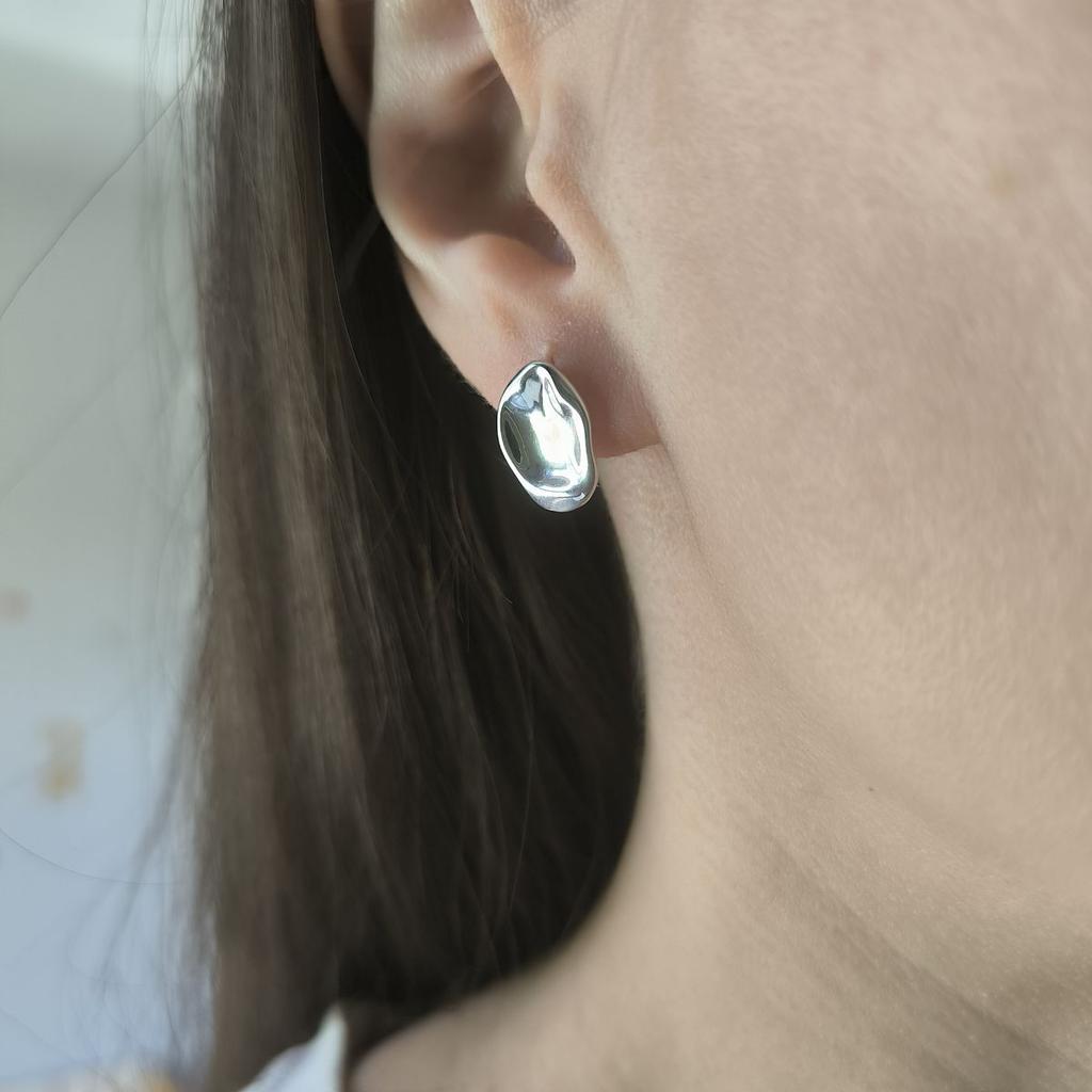 Серебряные серьги без камней (2187257)