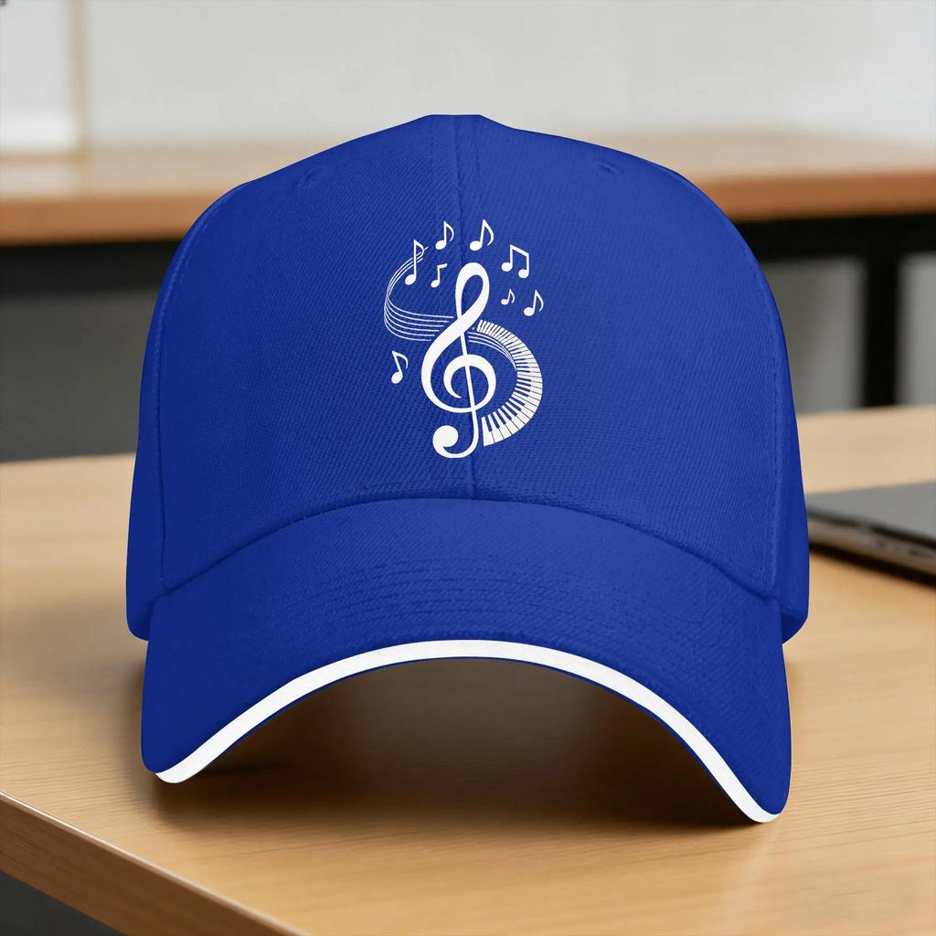 Treble Clef Keyboard Music Notes Casual Baseball Cap Running Hippie Trucker Hat Summer Breathable Women Unisex Yk Baseball Caps