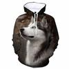 Сибирский хаски, толстовки с милой собакой, повседневные толстовки с 3D принтом для мужчин и женщин, уличная одежда, осенние толстовки с длинными рукавами, детское пальто