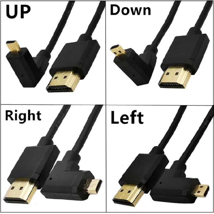 10.2Gbps Micros HDMIs to HDMIs Male Cable with Gold Plate Connectors for Superior Signal Performances and Durability