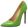 Fashion 12cm High Heels Pumps Shoes Woman Green Yellow Pink Red Print Women's Heeled Party Office Wedding Shoes Female Large Size 45 50