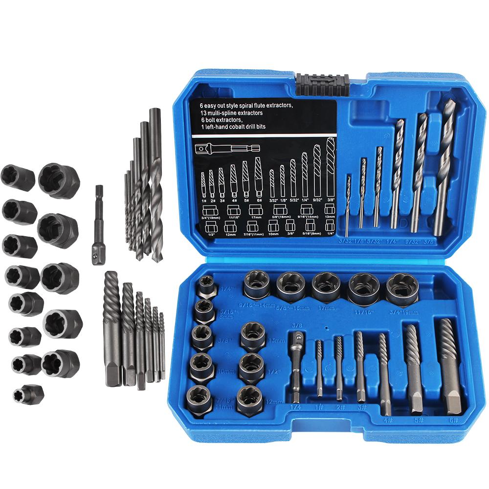 Bolt Nut Remover 26Pcs/Set Bolt Nut Removal Socket Tool Damaged Screw Extractor Car Repair Tool Kit Accessory Hand Tools Kit
