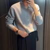 Вязаный кардиган с длинным рукавом, футболка, мужской, весна, осень, зима, корейский стиль, трендовый, высококачественный свитер, свободное повседневное пальто