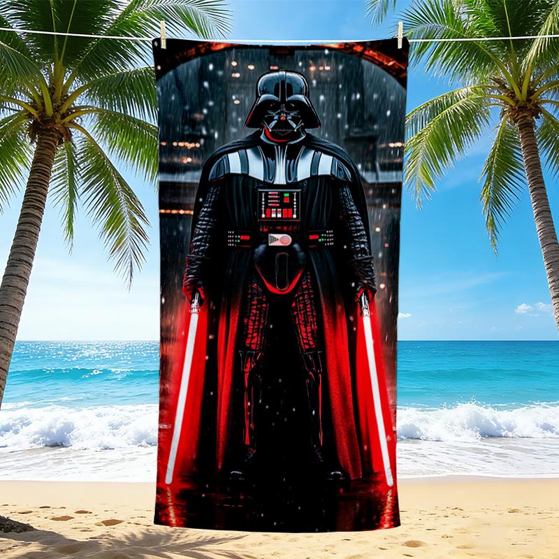 1Pc Dark Side Warrior Beach Towel, Quick Dry, Multi-Use for Beach Pool Gym Yoga Home Travel, Christmas, Halloween, Xmas Gift S929199