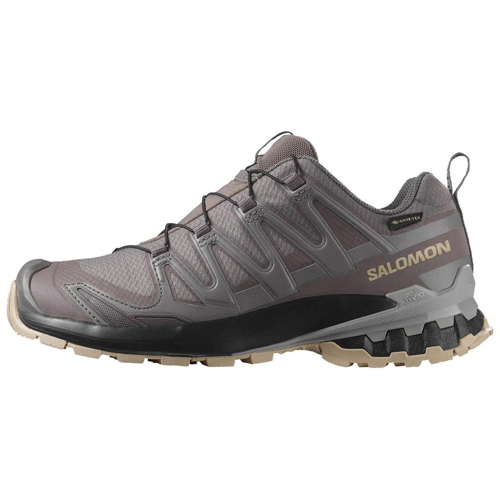 SALOMON XA Pro 3D V9 Gore-Tex Удобные Универсальные Нескользящие Прочные Низкие Походные Кроссовки Женские Походные Кроссовки Серые Черные L47744500